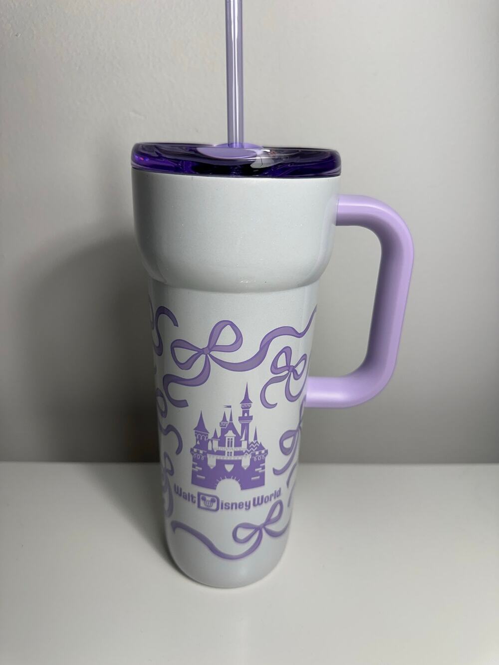 Walt Disney World Starbucks Pink Bow Ribbons Castle Hot
& Cold Tumbler